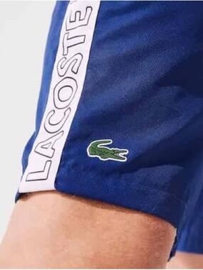 Lacoste Sport Branded Side Band Shorts, lightweight diamond taffeta Size 4XL